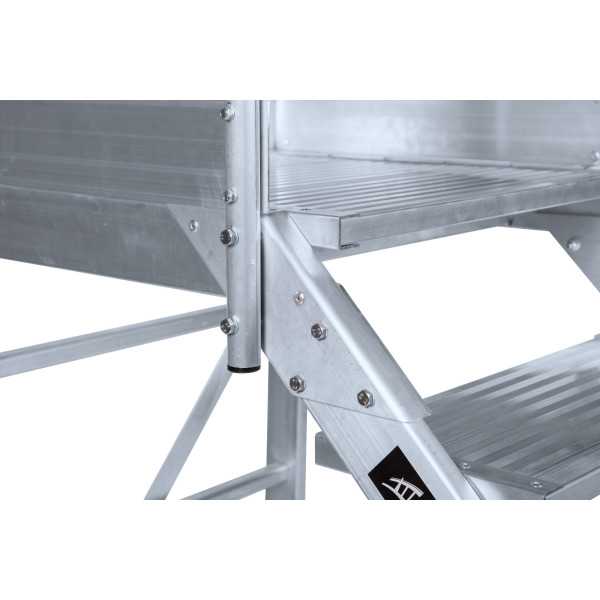 Escalera de plataforma móvil 45 Grados MAX de 5 peldaños con plataforma de 60x60 cm marca KTL