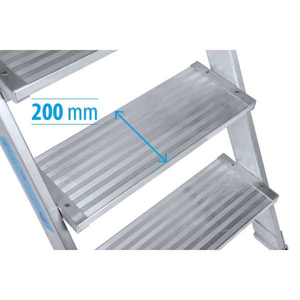 Escalera de plataforma móvil 45 Grados MAX de 6 peldaños con plataforma de 60x60 cm marca KTL