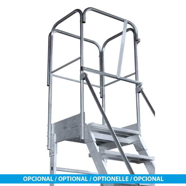 Escalera de plataforma móvil de 60 Grados BIG MAX de 11 peldaños con plataforma de 60x60 cm marca KTL
