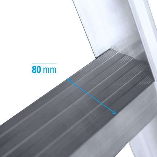 Escalera de plataforma móvil, 2 accesos EP-2 de 3 peldaños con plataforma de 60x120 cm marca KTL
