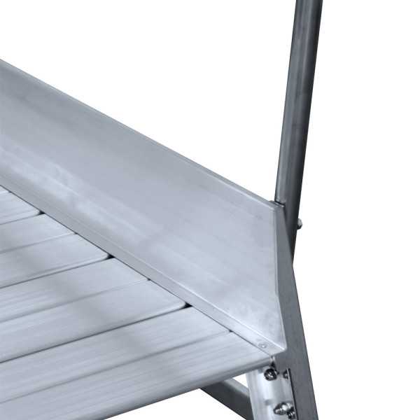 Escalera de plataforma móvil, 2 accesos EP-2 de 3 peldaños con plataforma de 60x120 cm marca KTL
