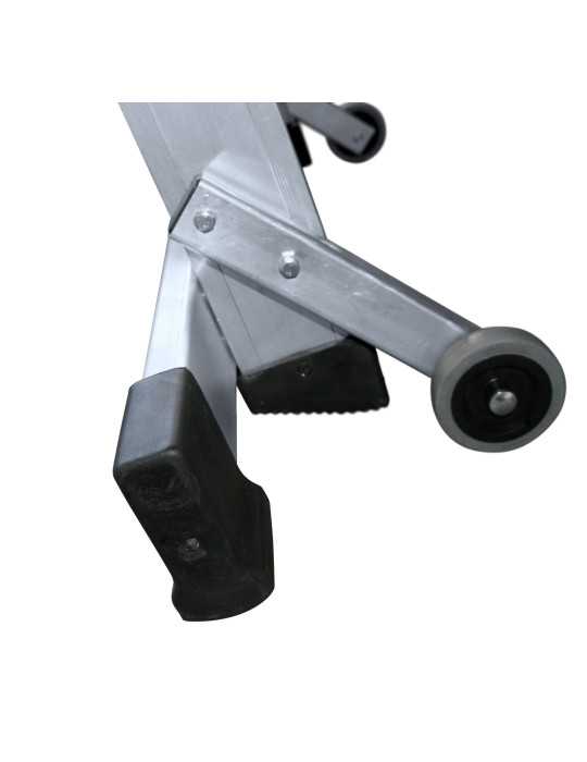 Escalera de plataforma móvil, 2 accesos EP-2 de 4 peldaños con plataforma de 60x120 cm marca KTL