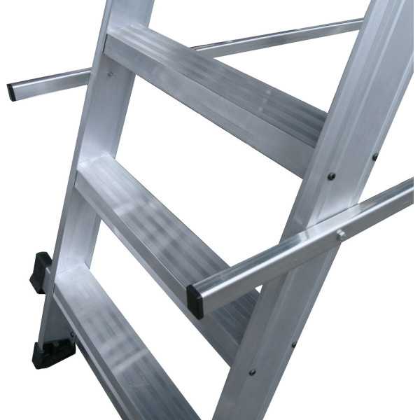 Escalera de plataforma móvil, 2 accesos EP-2 de 4 peldaños con plataforma de 60x120 cm marca KTL