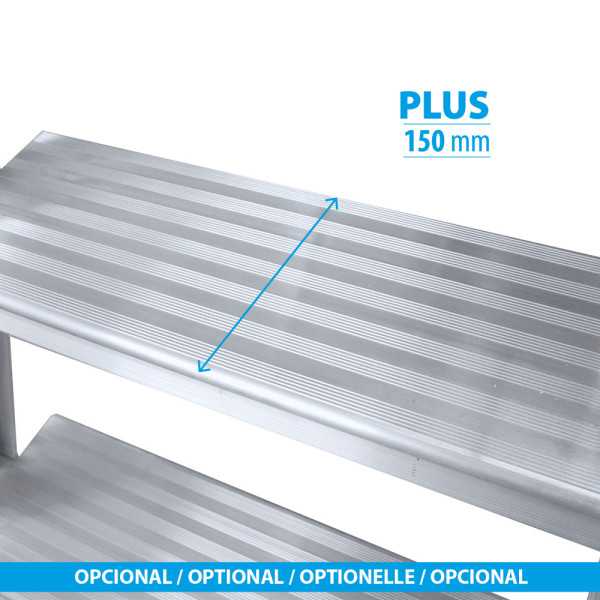 Escalera de tijera XL de 6 peldaños con plataforma de 30x30 cm marca KTL