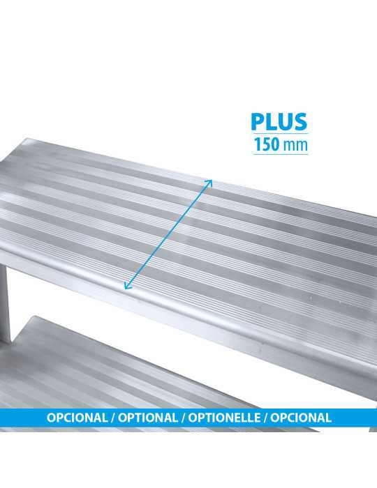 Escalera de tijera XL de 6 peldaños con plataforma de 30x30 cm marca KTL