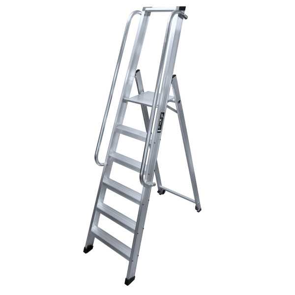 Escalera de tijera XL-S de 4 peldaños con plataforma de 30x30 cm marca KTL