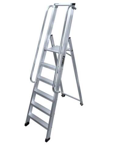 Escalera de tijera XL-S de 11 peldaños con plataforma de 30x30 cm marca KTL