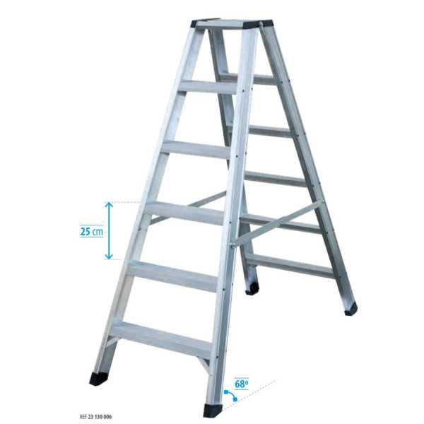 Escalera doble acceso AGROCOMFORT DOBLE de 5 peldaños marca KTL