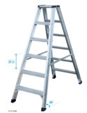 Escalera doble acceso AGROCOMFORT DOBLE de 6 peldaños marca KTL