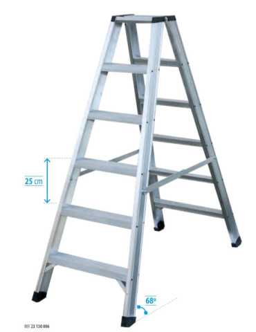 Escalera doble acceso AGROCOMFORT DOBLE de 7 peldaños marca KTL