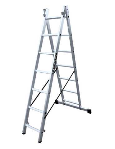 Escalera doble con base Profesional de 7x2 peldaños marca KTL