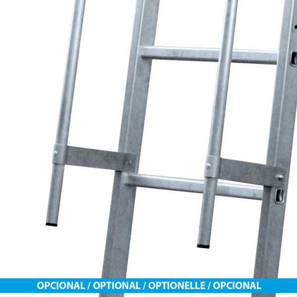 Escalera doble extensión manual Industrial de 8x2 peldaños marca KTL