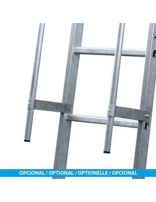 Escalera doble extensión manual Industrial de 8x2 peldaños marca KTL