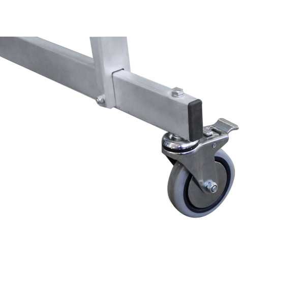Escalera móvil con plataforma, plegable 2XL-S de 2 peldaños con plataforma de 45x45 cm marca KTL