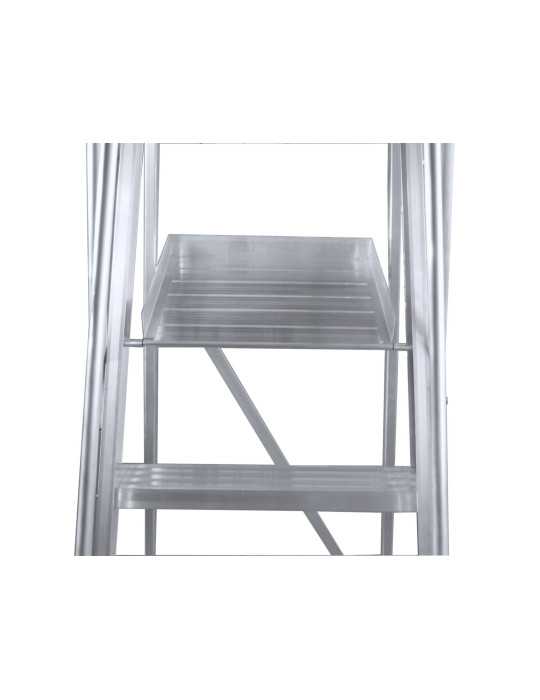Escalera móvil con plataforma, plegable 2XL-S de 2 peldaños con plataforma de 45x45 cm marca KTL