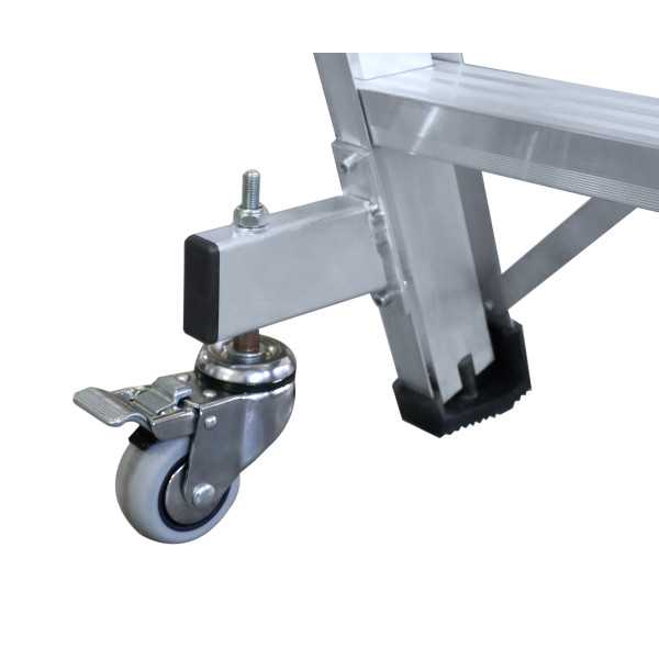 Escalera móvil con plataforma, plegable 2XL-S de 2 peldaños con plataforma de 45x45 cm marca KTL