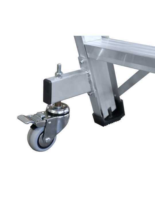 Escalera móvil con plataforma, plegable 2XL-S de 2 peldaños con plataforma de 45x45 cm marca KTL