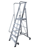 Escalera móvil con plataforma, plegable 2XL-S de 3 peldaños con plataforma de 45x45 cm marca KTL