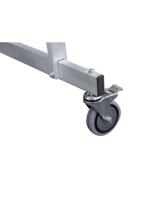 Escalera móvil con plataforma, plegable 2XL-S de 3 peldaños con plataforma de 45x45 cm marca KTL