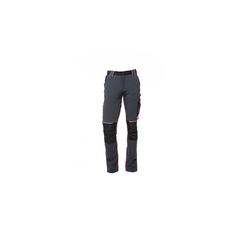 Pantalon mujer U-POWER Slim Fit Lady grey fucsia/carb Talla S