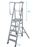 Escalera móvil con plataforma, plegable K-WORK de 3 peldaños con plataforma de 40x45 cm marca KTL