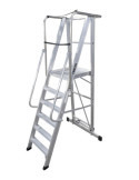 Escalera móvil con plataforma, plegable KASTLE de 2 peldaños con plataforma de 51x60 cm marca KTL