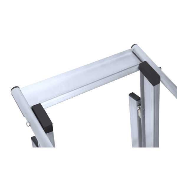 Escalera móvil con plataforma, plegable KASTLE de 5 peldaños con plataforma de 51x60 cm marca KTL