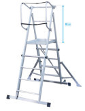 Escalera móvil con plataforma, telescópica y plegable K-TELEX 45 de 5 peldaños con plataforma de 40x45 cm marca KTL