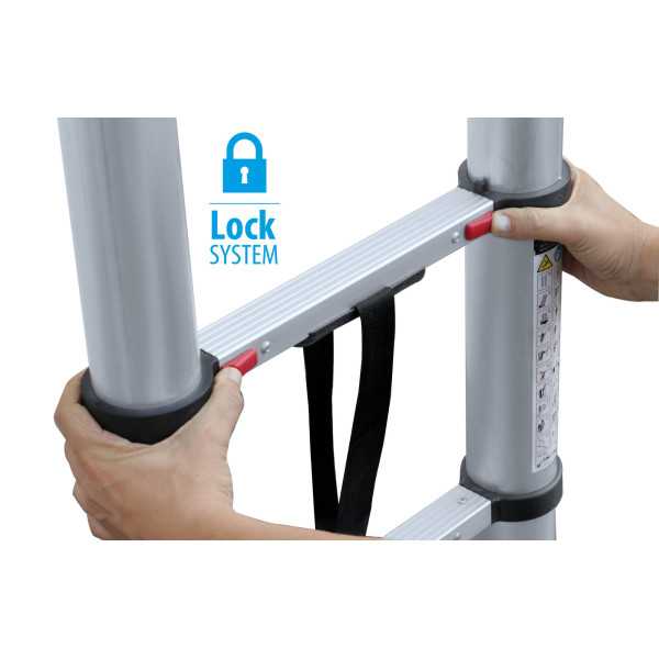 Escalera telescópica de apoyo KLAK-KLAK de 10 peldaños marca KTL