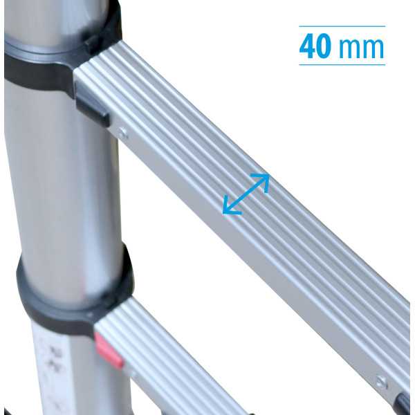 Escalera telescópica de apoyo KLAK-KLAK de 10 peldaños marca KTL