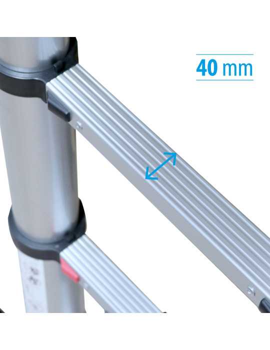 Escalera telescópica de apoyo KLAK-KLAK de 10 peldaños marca KTL