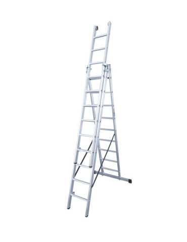 Escalera triple con base Industrial de 6x3 peldaños marca KTL