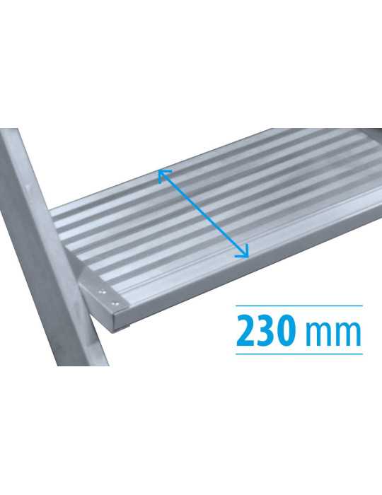 Pasarela de doble acceso de 45 Grados MAX de 2 peldaños con plataforma de 60x60 cm marca KTL