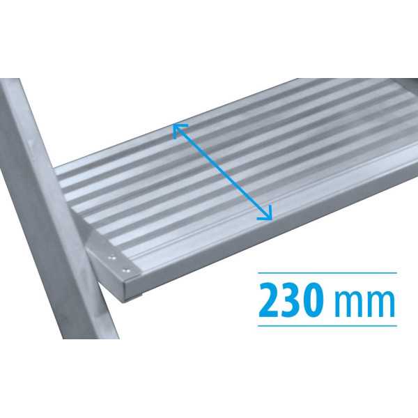 Pasarela de doble acceso de 45 Grados MAX de 3 peldaños con plataforma de 60x60 cm marca KTL