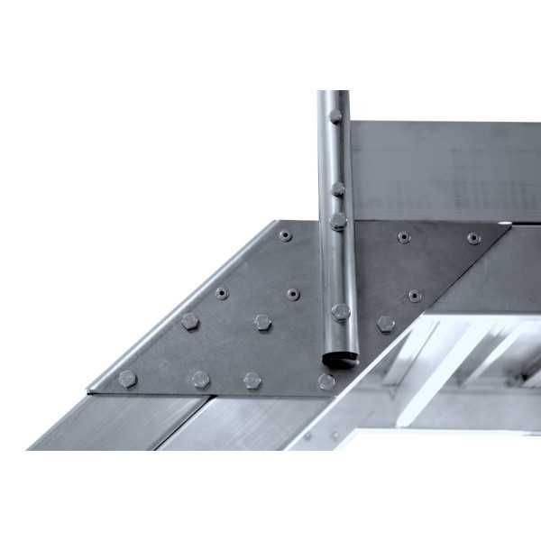Pasarela de doble acceso de 45 Grados MAX de 4 peldaños con plataforma de 60x60 cm marca KTL