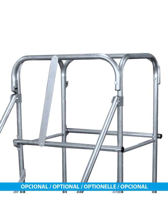 Pasarela de doble acceso de 45 Grados MAX de 4 peldaños con plataforma de 60x60 cm marca KTL