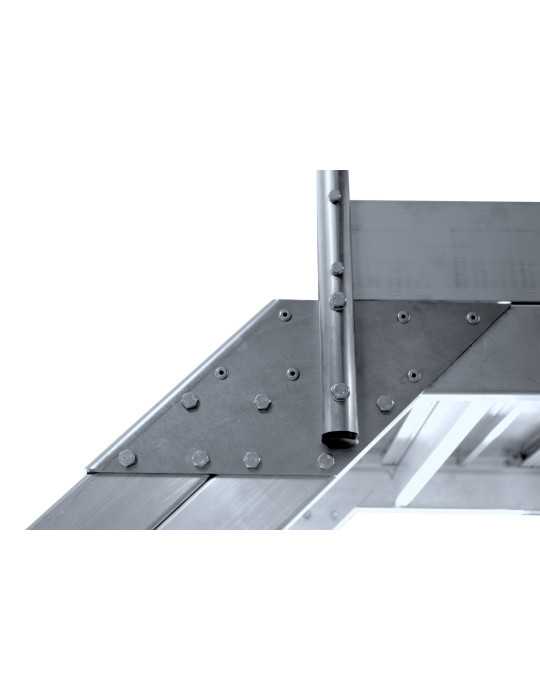 Pasarela de doble acceso de 45 Grados MAX de 7 peldaños con plataforma de 60x60 cm marca KTL