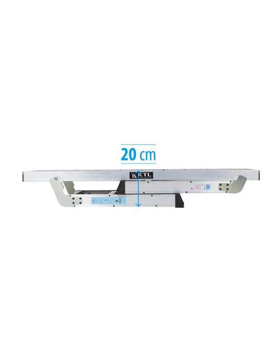 Plataforma de trabajo plegable KARLA de 1 peldaños con plataforma de 30x120 cm marca KTL