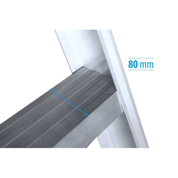 Plataforma de trabajo plegable KARLA de 2 peldaños con plataforma de 30x90 cm marca KTL