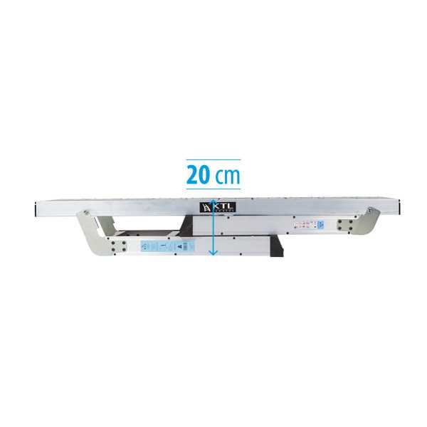 Plataforma de trabajo plegable KARLA de 3 peldaños con plataforma de 45x120 cm marca KTL