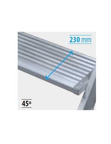 Escalera de acceso con plataforma de 45 Grados MAX de 4 peldaños con plataforma de 60x60 cm marca KTL 2