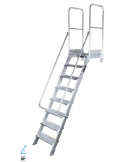 Escalera de acceso con plataforma de 60 Grados MAX de 4 peldaños con plataforma de 60x60 cm marca KTL