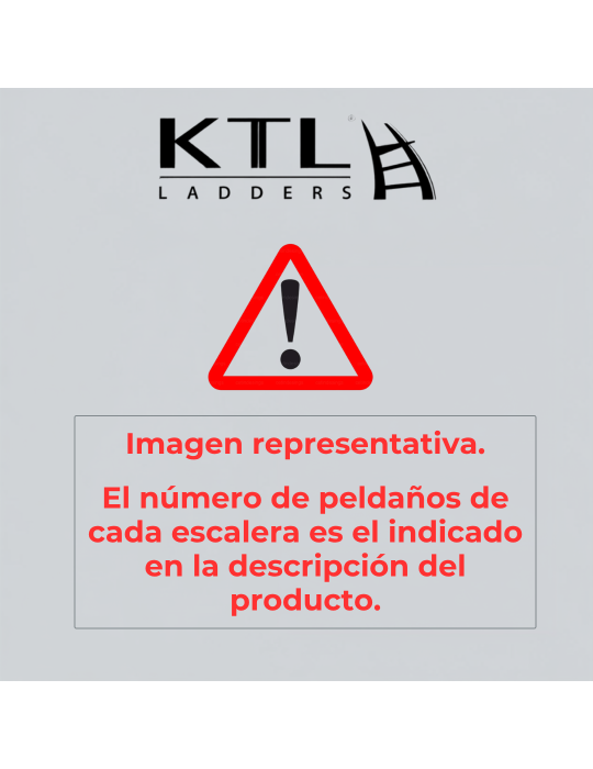 Escalera de plataforma móvil, 2 accesos EP-2 de 5 peldaños con plataforma de 60x90 cm marca KTL