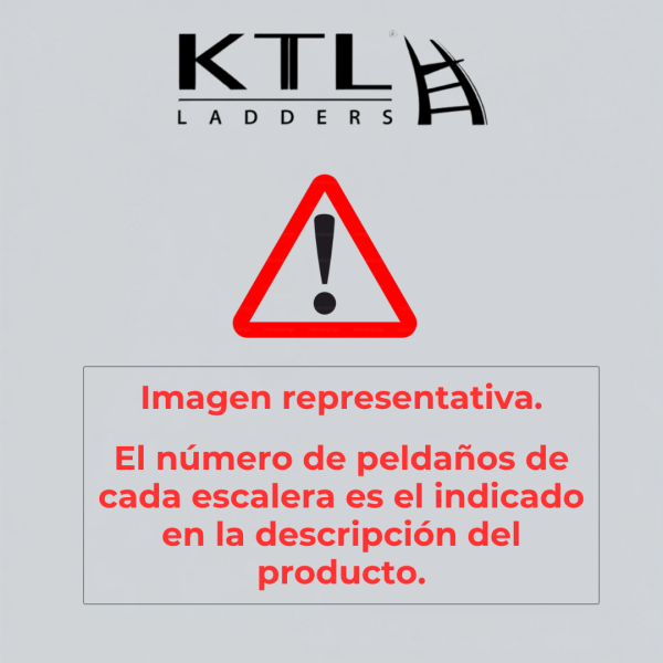 Escalera de tijera XL de 7 peldaños con plataforma de 30x30 cm marca KTL