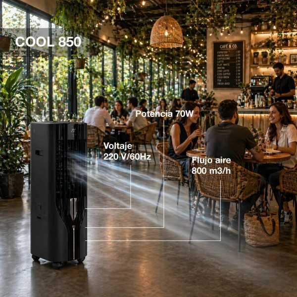 Climatizador evaporativo eléctrico a batería COOL 850 IRW-V25 GARLAND