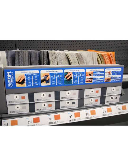 Expositor de Carton para Papel de Lija 49x22x37cm EDM