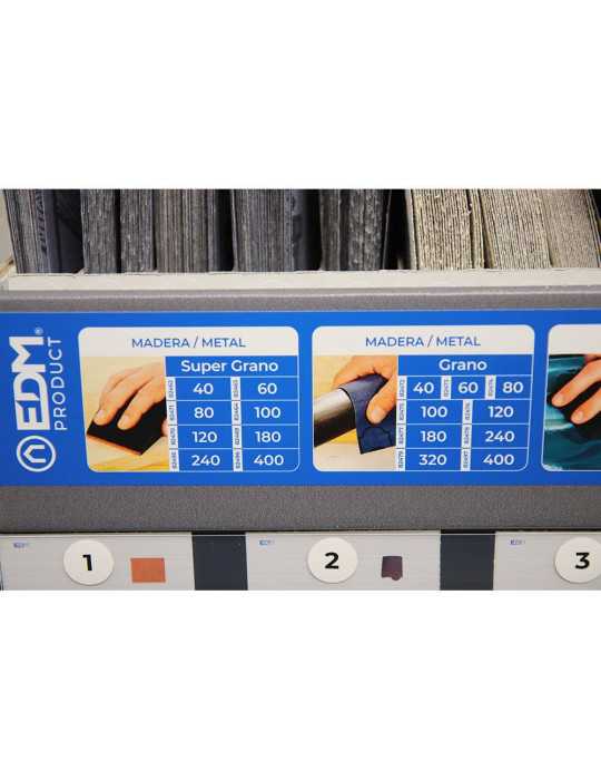 Expositor de Carton para Papel de Lija 49x22x37cm EDM