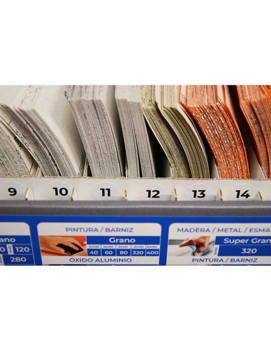 Expositor de Carton para Papel de Lija 49x22x37cm EDM
