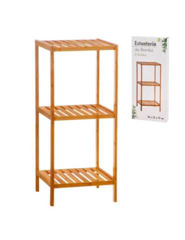 Estanteria de Bambu de 3 Baldas 34 x 33 x 79 cm CAISON