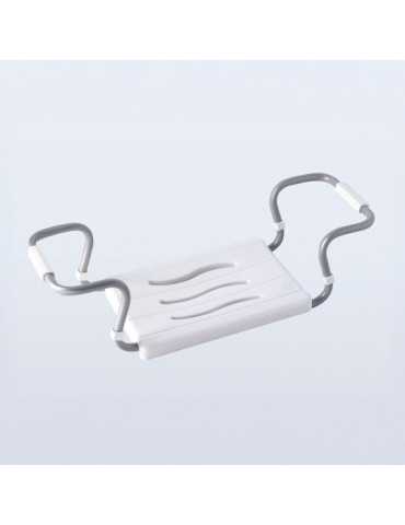 Asiento de Bañera Regulable (Minimo 55 cm, Máximo 70 cm), Blanco, Medida 55-70 x 26 x 18,7 cm BASICS
